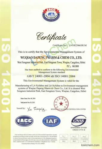 Certify Of The Environmental Managemt Syst