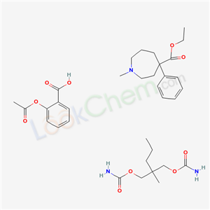 1,3-Propanediol, 2-methyl-2-propyl-, dicarbamate, mixt. with ethyl 1-methyl-4-phenyl-1H-azepine-4-carboxylate and 2-(acetyloxy)benzoic acid