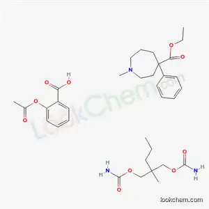 2-Acetyloxybenzoic acid;[2-(carbamoyloxymethyl)-2-methylpentyl] carbamate;ethyl 1-methyl-4-phenylazepane-4-carboxylate