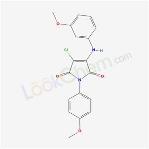 6133-87-5,3-chloro-1-(4-methoxyphenyl)-4-[(3-methoxyphenyl)amino]-1H-pyrrole-2,5-dione,
