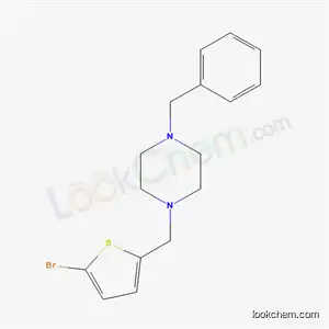 Molecular Structure of 4217-79-2 (1-benzyl-4-[(5-bromothiophen-2-yl)methyl]piperazine)