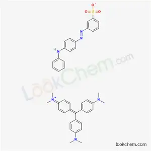 Molecular Structure of 65294-17-9 (p,p',p''-tris(dimethylamino)tritylium m-[(p-anilinophenyl)azo]benzenesulphonate)