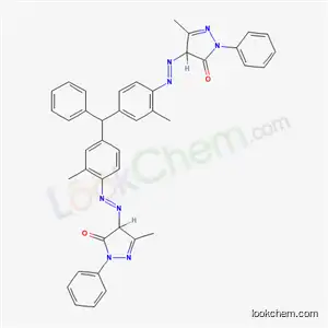 Molecular Structure of 66085-69-6 (4,4'-[(phenylmethylene)bis[(2-methyl-p-phenylene)azo]]bis[2,4-dihydro-5-methyl-2-phenyl-3H-pyrazol-3-one])