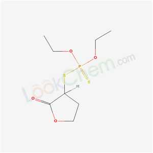 Phosphorodithioic acid, O,O-diethyl ester, S-ester with dihydro-3-mercapto-2(3H)-furanone(3659-04-9)