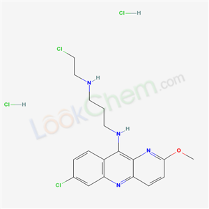 10-((2-CHLOROETHYLAMINO)PROPYLAMINO)-2-METHOXY-7-CHLOROBENZO(b)-(1,5)-NAPHTHYRIDINE