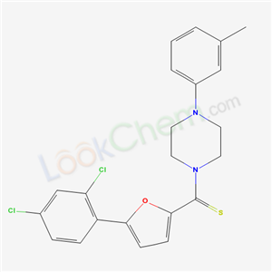 6149-59-3,[5-(2,4-dichlorophenyl)furan-2-yl][4-(3-methylphenyl)piperazin-1-yl]methanethione,