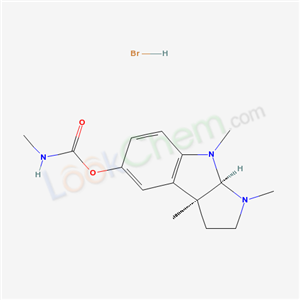 6091-13-0,Physostigmine hydrobromide,Physostigmine,monohydrobromide;Physostigmine hydrobromide;EINECS 228-032-2;[(3aR,8bS)-3,4,8b-trimethyl-2,3a-dihydro-1H-pyrrolo[2,3-b]indol-7-yl] N-methylcarbamate hydrobromide;