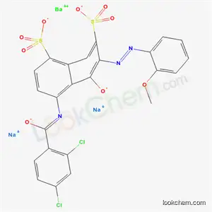 Molecular Structure of 68929-14-6 (barium disodium 4-(2,4-dichlorobenzamidato)-6-[(o-methoxyphenyl)azo]-5-oxidonaphthalene-1,7-disulphonate)
