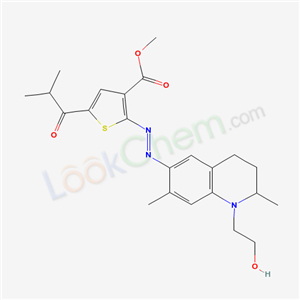 70085-02-8,methyl 2-{(E)-[1-(2-hydroxyethyl)-2,7-dimethyl-1,2,3,4-tetrahydroquinolin-6-yl]diazenyl}-5-(2-methylpropanoyl)thiophene-3-carboxylate,