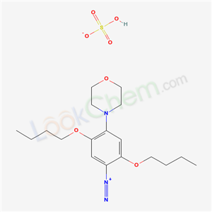 61813-49-8,2,5-Dibutoxy-4-(morpholin-4-yl)benzenediazonium hydrogen sulphate,2,5-dibutoxy-4-(morpholin-4-yl)benzenediazonium hydrogen sulphate