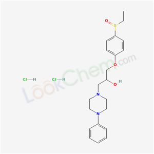 63744-55-8,1-[4-(ethylsulfinyl)phenoxy]-3-(4-phenylpiperazin-1-yl)propan-2-ol dihydrochloride,