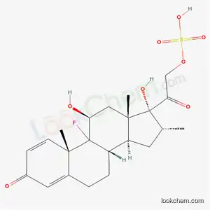 Molecular Structure of 36493-04-6 (9-fluoro-11beta,17,21-trihydroxy-16alpha-methylpregna-1,4-diene-3,20-dione mono(hydrogen sulphate))