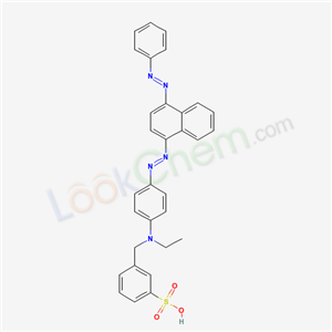 33450-33-8,α-[N-Ethyl-4-[[4-(phenylazo)-1-naphtyl]azo]anilino]-m-toluenesulfonic acid,