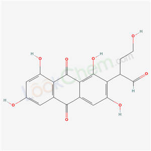 2-Anthraceneacetaldehyde,9,10-dihydro-1,3,6,- 8-tetrahydroxy-R-(2-hydroxyethyl)-9,10- dioxo-,(-)-
