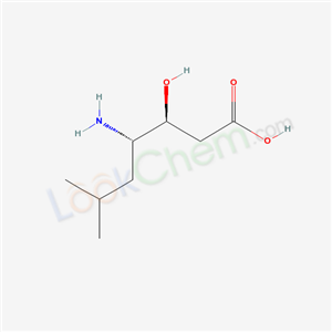 20026-34-0,(3S,4S)-4-amino-3-hydroxy-6-methyl-heptanoic acid,