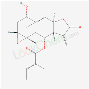 (E)-2-Methyl-2-butenoic acid [(1aR,3S,4Z,5aR,8aR,9R,10aR)-1a,2,3,5a,7,8,8a,9,10,10a-decahydro-3-hydroxy-4,10a-dimethyl-8-methylene-7-oxooxireno[5,6]cyclodeca[1,2-b]furan-9-yl] ester