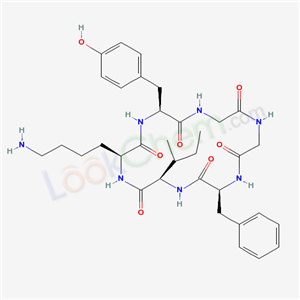 Cyclo(lysyl-tyrosyl-glycyl-glycyl-phenylalanyl-leucyl)