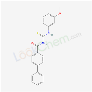 6590-72-3,N-[(3-methoxyphenyl)carbamothioyl]biphenyl-4-carboxamide,[1,1'-biphenyl]-4-carboxamide, N-[[(3-methoxyphenyl)amino]thioxomethyl]-