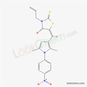 Molecular Structure of 6011-62-7 ((5E)-5-{[2,5-dimethyl-1-(4-nitrophenyl)-1H-pyrrol-3-yl]methylidene}-3-(prop-2-en-1-yl)-2-thioxo-1,3-thiazolidin-4-one)