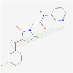 2-[(5Z)-5-[(3-bromophenyl)methylidene]-4-oxo-2-sulfanylidene-thiazolidin-3-yl]-N-pyridin-3-yl-acetamide