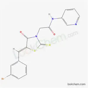 2-{5-[(3-Bromophenyl)methylidene]-4-oxo-2-sulfanylidene-1,3-thiazolidin-3-yl}-N-(pyridin-3-yl)acetamide