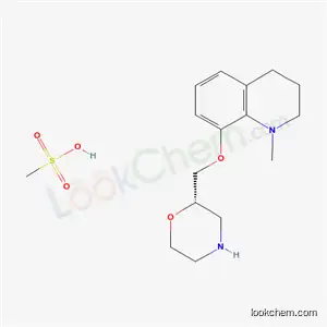 Molecular Structure of 152985-36-9 (1-methyl-8-[(2S)-morpholin-2-ylmethoxy]-1,2,3,4-tetrahydroquinoline methanesulfonate (1:1))