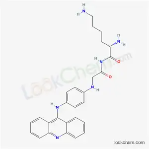 Molecular Structure of 83209-81-8 ((2S)-N-[2-[[4-(acridin-9-ylamino)phenyl]amino]acetyl]-2,6-diamino-hexa namide)