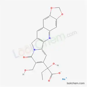 Molecular Structure of 135014-24-3 (1,3-Dioxolo(4,5-g)indolizino(1,2-b)quinoline-7-acetic acid, alpha-ethyl-9,11-dihydro-alpha-hydroxy-8-(hydroxymethyl)-9-oxo-, monosodium salt)
