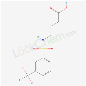 85844-93-5,4-([[3-(TRIFLUOROMETHYL)PHENYL]SULFONYL]AMINO)BUTANOIC ACID,4-({[3-(trifluoromethyl)phenyl]sulfonyl}amino)butanoic acid;Butanoic acid,4-(((3-(trifluoromethyl)phenyl)sulfonyl)amino);