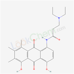 97564-36-8,N-(4,5-dihydroxy-6,7,8-trimethyl-9,10-dioxo-9,10-dihydroanthracen-1-yl)-N~3~,N~3~-diethyl-beta-alaninamide,