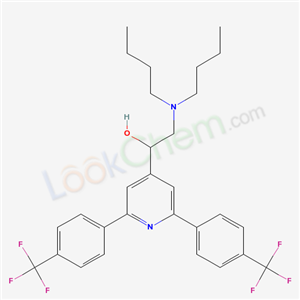 1-[2,6-bis[4-(trifluoromethyl)phenyl]pyridin-4-yl]-2-(dibutylamino)ethanol hydrochloride cas  38492-76-1