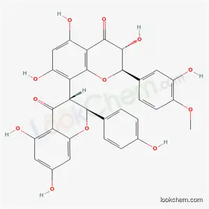 Molecular Structure of 68705-66-8 ((2R,3R)-8-[(2S,3R)-5,7-dihydroxy-2-(4-hydroxyphenyl)-4-oxo-chroman-3-yl]-3,5,7-trihydroxy-2-(3-hydroxy-4-methoxy-phenyl)chroman-4-one)