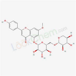 2-(4-hydroxyphenyl)-7-methoxy-4-oxo-4H-chromen-5-yl 6-O-beta-D-xylopyranosyl-beta-D-glucopyranoside