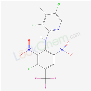 79614-64-5,2-Pyridinamine, 3,5-dichloro-N-(3-chloro-2,6-dinitro-4-(trifluoromethy l)phenyl)-4-methyl-,2-Pyridinamine, 3,5-dichloro-N-(3-chloro-2,6-dinitro-4-(trifluoromethy l)phenyl)-4-methyl-