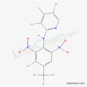 Molecular Structure of 79614-64-5 (2-Pyridinamine, 3,5-dichloro-N-(3-chloro-2,6-dinitro-4-(trifluoromethy l)phenyl)-4-methyl-)