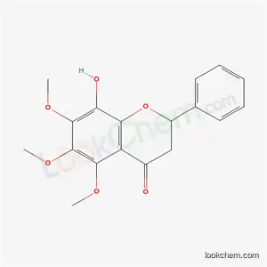 Molecular Structure of 80155-01-7 (4H-1-Benzopyran-4-one, 2,3-dihydro-8-hydroxy-5,6,7-trimethoxy-2-phenyl -)