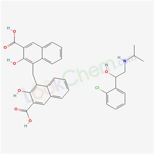 82178-30-1,2-Naphthalenecarboxylic acid, 4,4-methylenebis(3-hydroxy-, compd. with 2-chloro-alpha-(((1-methylethyl)amino)methyl)benzenemethanol,
