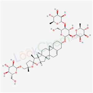 86848-73-9,â-D-Glucopyranoside,(3â,22R,25S)-22,25- epoxy-26-(â-D-glucopyranosyloxy)furost-5- en-3-yl O-6-deoxy-R-L-mannopyranosyl- (1f2)-O-[6-deoxy-R-L-mannopyranosyl- (1f4)]- ,