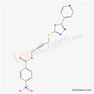 Molecular Structure of 5743-20-4 (4-{[5-(pyridin-4-yl)-1,3,4-oxadiazol-2-yl]sulfanyl}but-2-yn-1-yl 4-nitrobenzoate)