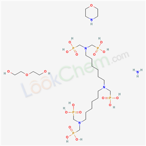 87396-22-3,Phosphonic acid, [[(phosphonomethyl)imino] bis[6,1-hexanediylnitrilobis(methylene)]]tetrakis -, reaction products with ammonia-diethylene glycol reaction product morpholine derivs. residues,