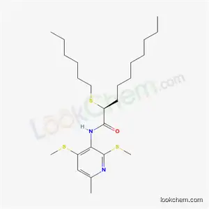 Molecular Structure of 135025-12-6 ((2S)-2-(hexylsulfanyl)-N-[6-methyl-2,4-bis(methylsulfanyl)pyridin-3-yl]decanamide)