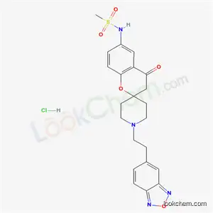 Molecular Structure of 136075-60-0 (METHANESULFONAMIDE, N-(1&prime;-(2-(5-BENZO-FURAZANYL)ETHYL)-3,4-(DIHYDRO-4-OXOSPIRO(2H-1-BENZOPYRAN-2,4&prime;-PIPERIDIN-6-YL)-, MONOHYDROCHLORIDE			)