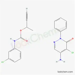 Molecular Structure of 8065-18-7 (but-3-yn-2-yl (3-chlorophenyl)carbamate - 5-amino-4-chloro-2-phenylpyridazin-3(2H)-one (1:1))