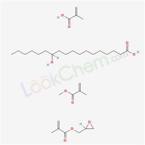 12-hydroxyoctadecanoic acid; methyl 2-methylprop-2-enoate; 2-methylprop-2-enoic acid; oxiran-2-ylmethyl 2-methylprop-2-enoate(25101-94-4)