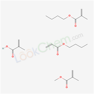 26184-07-6,2-Propenoic acid, 2-methyl-, polymer with butyl 2-methyl-2-propenoate, butyl 2-propenoate and methyl 2-methyl-2-propenoate,2-Propenoic acid,2-methyl-,polymer with butyl 2-methyl-2-propenoate,butyl 2-propenoate and methyl 2-methyl-2-propenoate;2-Propenoic acid,2-methyl-,polymer with butyl 2-methyl-2-propenoate,butyl 2-propenoate and methyl 2-methyl-2-propenoic acid;