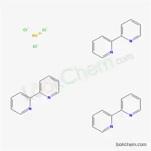 Molecular Structure of 32680-72-1 (Rhodium(3+), tris(2,2-bipyridine-N,N)-, trichloride)