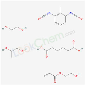 Hexanedioic acid, polymer with 1,3-diisocyanatomethylbenzene, 1,2-ethanediol and 1,2-propanediol, 2-hydroxyethyl acrylate-blocked