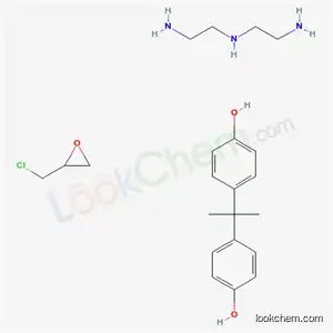 Molecular Structure of 68610-56-0 (Phenol, 4,4-(1-methylethylidene)bis-, polymer with (chloromethyl)oxirane, diethylenetriamine-terminated)