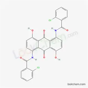 Molecular Structure of 74051-92-6 (Benzamide, N,N'-(9,10-dihydro-4,8-dihydroxy- 9,10-dioxo-1,5-anthracenediyl)bis[ar-chloro -)