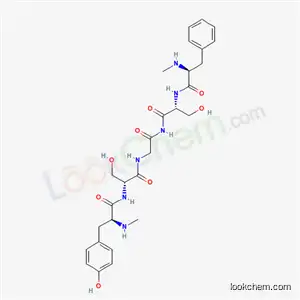 Molecular Structure of 74604-22-1 (N-methyl-L-tyrosyl-D-seryl-N-{(2R)-3-hydroxy-2-[(N-methyl-L-phenylalanyl)amino]propanoyl}glycinamide)